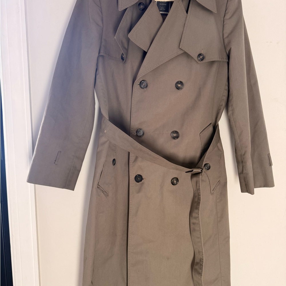 Christian Dior gently used Men's Double-Breasted Trench Coat - green